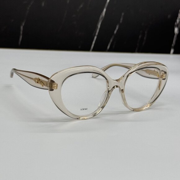 NEW LOEWE LW50088I 057 WOMEN EYEGLASSES TRANSPARENT BEIGE LOEWE EYEWEAR - Picture 1 of 10